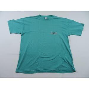 Cocoa Beach Florida Striped T-Shirt Green Sz XL 1990s